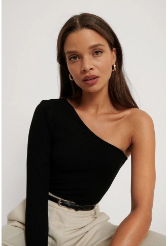 One Shoulder Rib Top