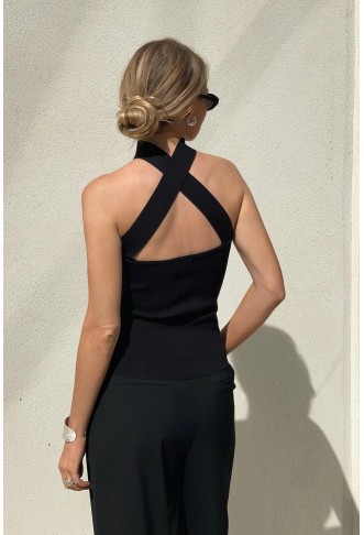 Bandeau Cross Back Top