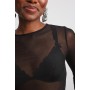 Round Neck Fitted Mesh Top