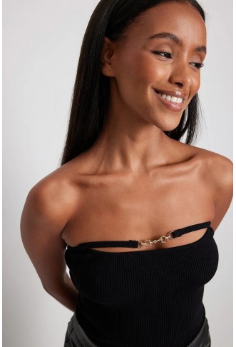 Fine Knitted Cut Out Tube Top