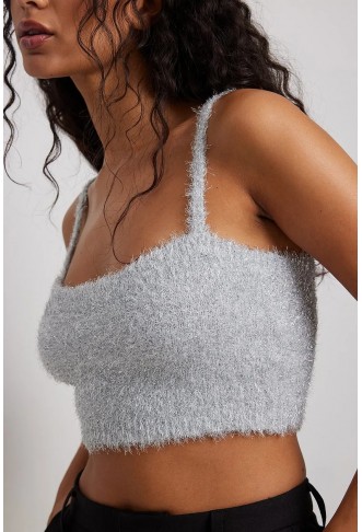 Lurex Knitted Cropped Singlet