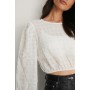 Structured Cropped LS Blouse