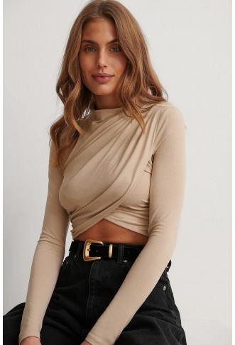 Cropped Pleated Top
