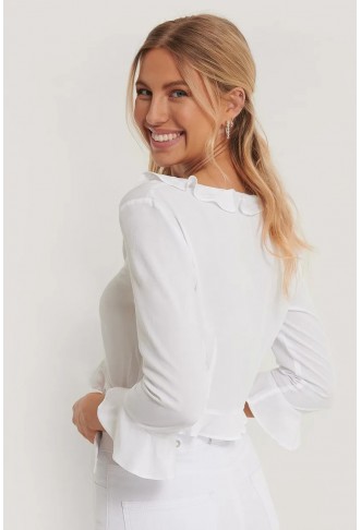 Frill Detail Tie Top