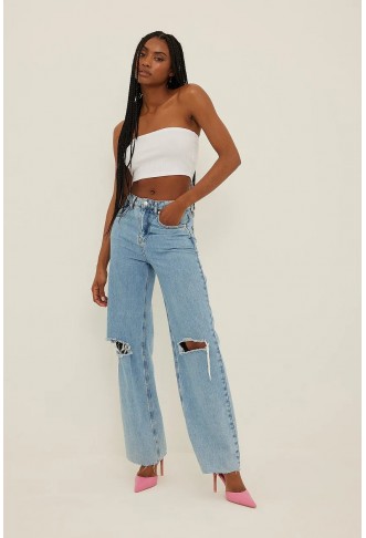 Ribbed Cropped Tube Top