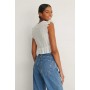 V-neck Anglaise Cropped Top