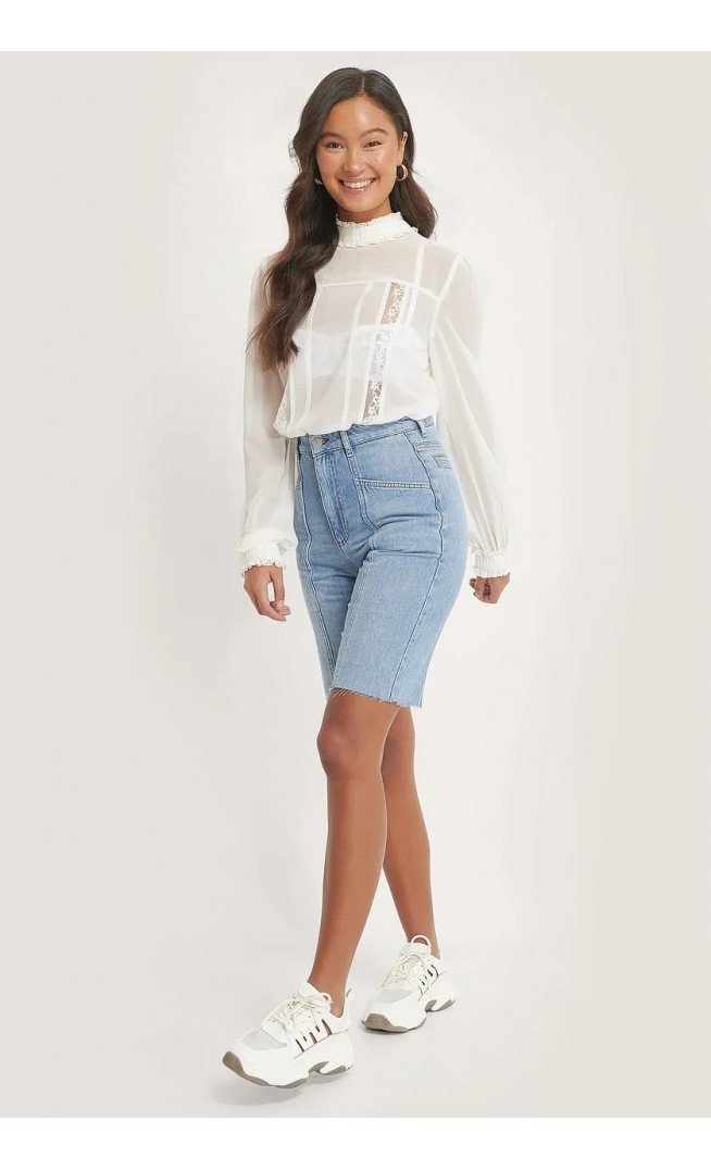 Shirred Frill Detail Blouse