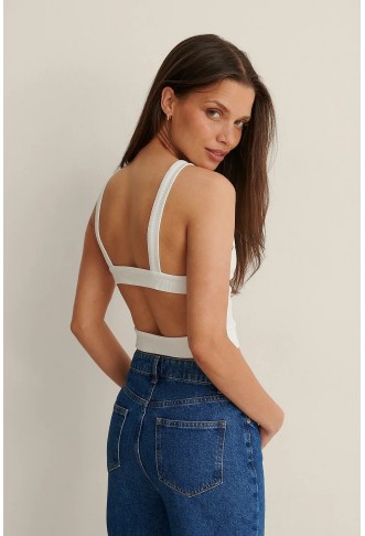 Ribbed Open Back Top