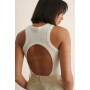 Open Back Ribbed Singlet