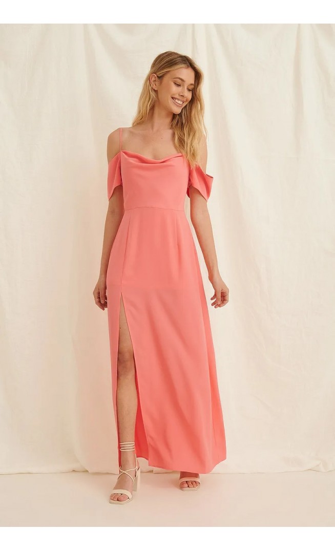 Draped Detail Recycled Maxi Dress