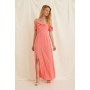 Draped Detail Recycled Maxi Dress