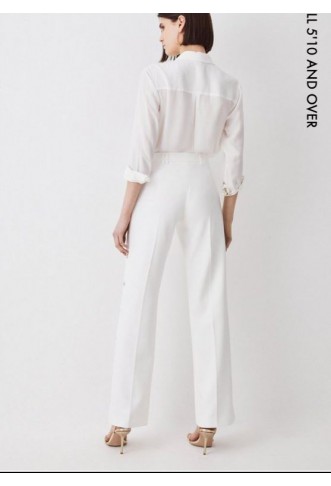 Tall Compact Stretch Eyelet Detail Trouser