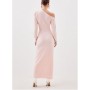 Petite Viscose Blend Drop Shoulder Knitted Maxi Dress