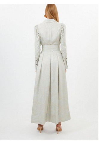 Jacquard Woven Midi Dress