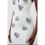 Figure Form Bandage Embellished Bandeau Knit Mini Dress