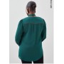 Plus Size Georgette Woven Top With Piping Detail