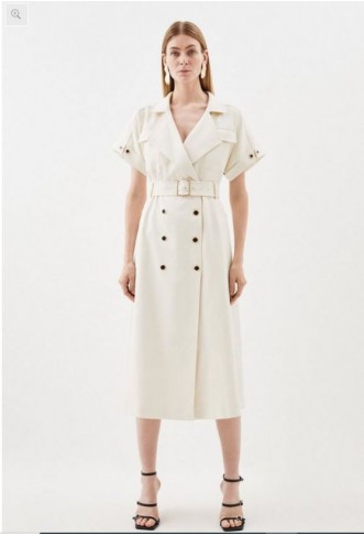 Utility Tailored Belted...