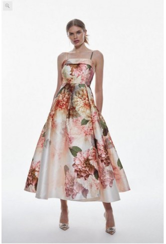Floral Maxi Split Prom Dress