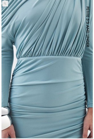 Petite Drapey Crepe Jersey Asymmetrical Midaxi Dress