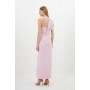 Compact Stretch Viscose Tailored One Shoulder Maxi Dress