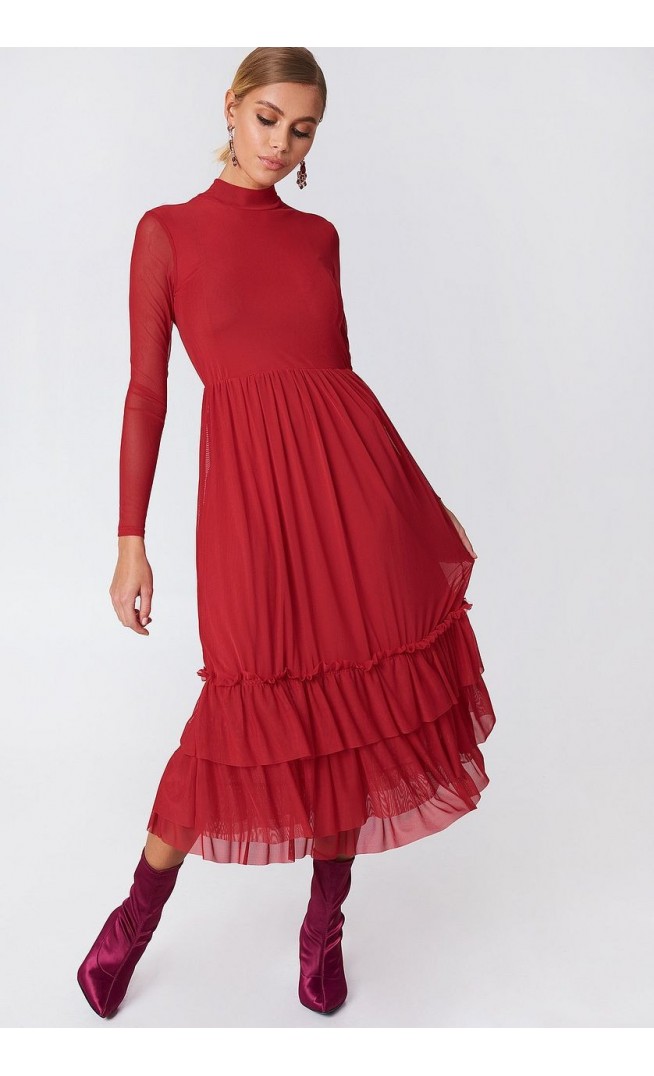 Mesh Frill Dress