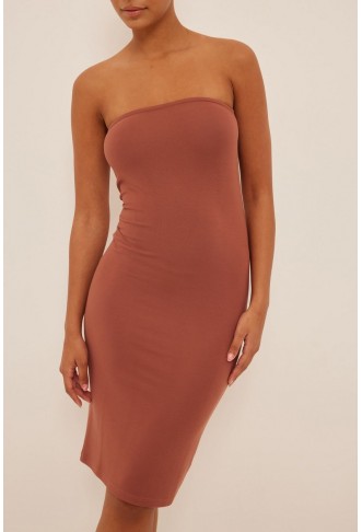 Fitted Midi Tube Dress