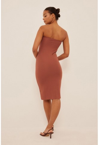 Fitted Midi Tube Dress