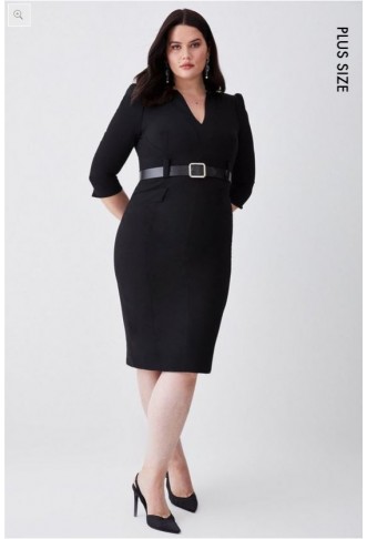 Plus Size Structured Crepe...