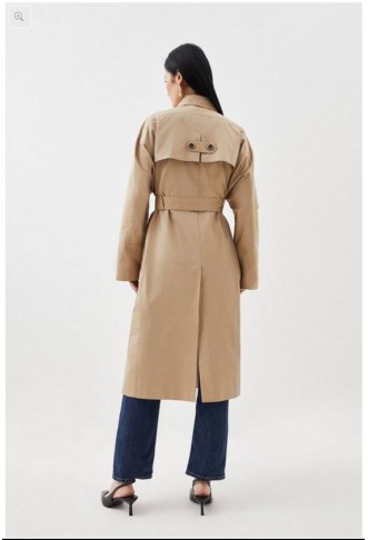 Relaxed Sleeve Belted Trench Coat