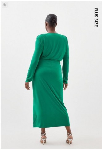 Plus Size Jersey Crepe Midaxi Cowl Neck Dress
