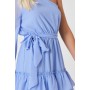 One Shoulder Flounce Midi Dress