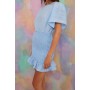 Smocked Body Linen Mini Dress