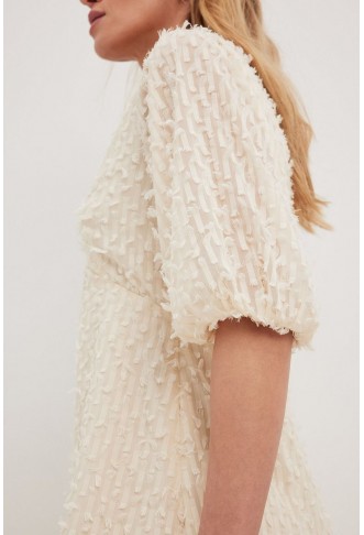 Fuzzy Material Mini Dress