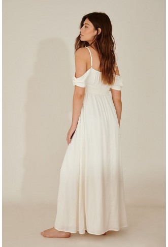 Off Shoulder Recycled Maxi Dress