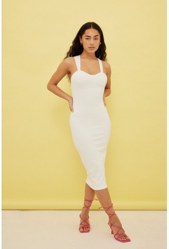 Ribbed Cup Detail Dress