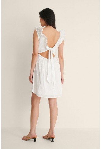 Tie Back Anglaise Dress