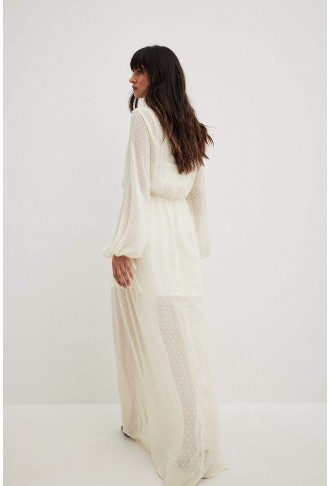 Volume Sleeve Maxi Dress