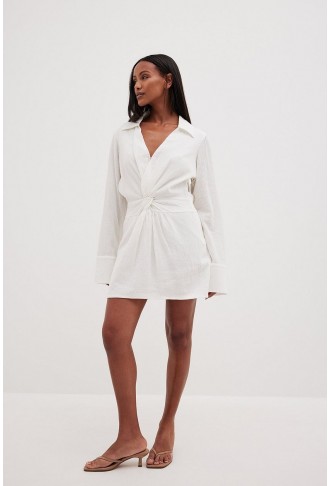 Twisted Detail Shirt Dress