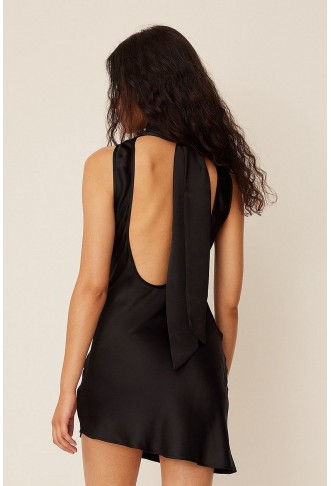 Open Back Tie Detail Mini Dress