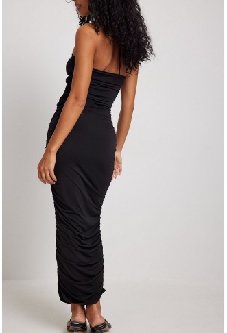 Rouched Slinky Midi Dress