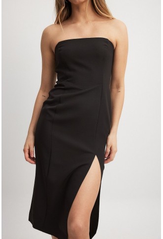 Bandeau Slit Midi Dress