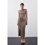 Stretch Sequin Midaxi Dress