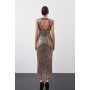 Stretch Sequin Midaxi Dress