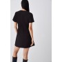 Petite Tailored Compact Essential Waist Tab Detail Mini Dress