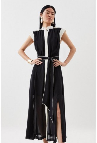 Tall Military Belted Woven...