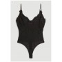 Applique Lace Jersey Draped Bodysuit