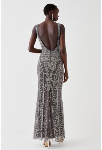 Premium Hand Beaded Maxi Dress