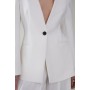 Compact Stretch Tailored Collarless Blazer