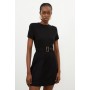 Ponte Belted Mini Dress