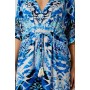 Beach Mirrored Animal Kimono Midi Dress